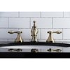 Kingston Brass KC7063TAL Tudor 8" Widespread Bathroom Faucet, Antique Brass KC7063TAL